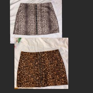 Bundle of 2 suede like material- Mini Skirts.